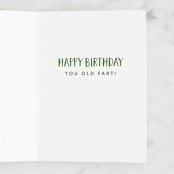 "Broccoli Fart" - Single Greeting Cards in Broccoli by Kamala Nahas - Interior