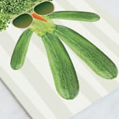 "Broccoli Fart" - Single Greeting Cards in Broccoli by Kamala Nahas - Close-Up