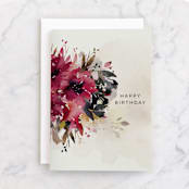 "Bloom" - Single Greeting Cards in Rose by Lori Wemple - Front