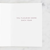 "Bloom" - Single Greeting Cards in Rose by Lori Wemple - Interior