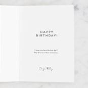 "Party Meow" - Single Greeting Cards in Baby Blue by Everett Paper Goods - Customizable Interior Example