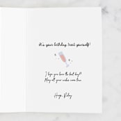 "WINE NAP REPEAT" - Single Greeting Cards in Blush by Cindy Chu - Customizable Interior Example