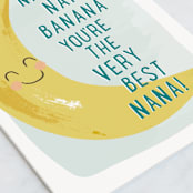 "nana nana banana" - Single Greeting Cards in Banana by Karidy Walker - Close-Up