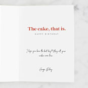 "Here for it" - Single Greeting Cards in Papaya by Lea Delaveris - Customizable Interior Example
