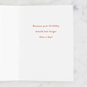 "Birth Month" - Single Greeting Cards in Poppy by Pixel and Hank - Interior