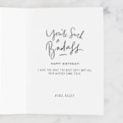 "Boss Babe" - Single Greeting Cards in Coral by Creo Study - Customizable Interior Example