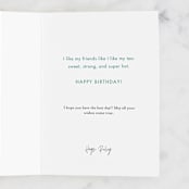 "Vintage Tea Can" - Single Greeting Cards in Aqua by Gia Graham - Customizable Interior Example