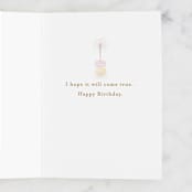 "Macaron Cake" - Single Greeting Cards in Blush by Ana Sharpe - Interior