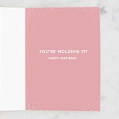 "Gift" - Single Greeting Cards in Blush by Oma N. Ramkhelawan - Interior