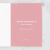 "Gift" - Single Greeting Cards in Blush by Oma N. Ramkhelawan - Customizable Interior Example