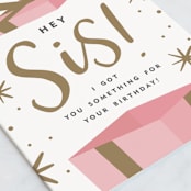 "Gift" - Single Greeting Cards in Blush by Oma N. Ramkhelawan - Close-Up