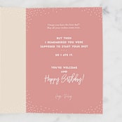 "Birthday Diet" - Single Greeting Cards in Strawberry by Oma N. Ramkhelawan - Customizable Interior Example