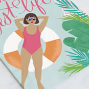 "Chill AF" - Single Greeting Cards in Blush by Everett Paper Goods - Close-Up