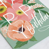 "birthday poppies" - Single Greeting Cards in Garden by Rebecca Durflinger - Close-Up