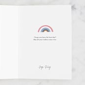 "Rainbow Quote" - Single Greeting Cards in Rainbow by Emanuela Carratoni - Customizable Interior Example