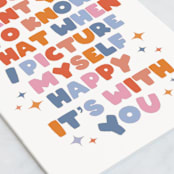 "Rainbow Quote" - Single Greeting Cards in Rainbow by Emanuela Carratoni - Close-Up