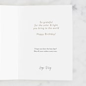 "Shades of Wonderful" - Single Greeting Cards in Rainbow by Kacey Kendrick Wagner - Customizable Interior Example