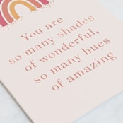 "Shades of Wonderful" - Single Greeting Cards in Rainbow by Kacey Kendrick Wagner - Close-Up