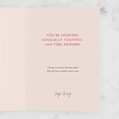 "29 Forever" - Single Greeting Cards in Blush by Shari Margolin - Customizable Interior Example