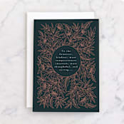 "Synonyms" - Single Greeting Cards in Grass by Katharine Watson - Front