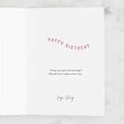 "Sister Birthday" - Single Greeting Cards in Cupcake by Baumbirdy - Customizable Interior Example