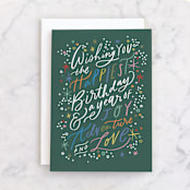 "Birthday Confetti" - Single Greeting Cards in Evergreen by Alethea and Ruth - Front
