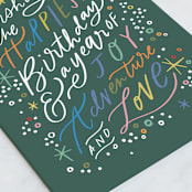 "Birthday Confetti" - Single Greeting Cards in Evergreen by Alethea and Ruth - Close-Up