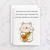 "Lucky Mom" - Single Greeting Cards in Honey by Kristen Marie - Front