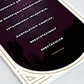 "Highlights" - Single Greeting Cards in Midnight by Tanya Lee of Frooted Design - Close-Up