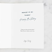 "Yes to the Cake" - Single Greeting Cards in Blueberry by Hooray Creative - Customizable Interior Example