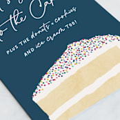 "Yes to the Cake" - Single Greeting Cards in Blueberry by Hooray Creative - Close-Up
