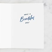 "Gorgeous Blooms" - Single Greeting Cards in Royal Blue by Hooray Creative - Interior