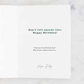 "Inside jokes" - Single Greeting Cards in Peach by Lissabeth Anglin - Customizable Interior Example