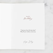 "Birthday Like You" - Single Greeting Cards in Blush by Carolyn Kach - Customizable Interior Example