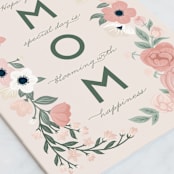 "Blooming with happiness" - Single Greeting Cards in Blush by Jamie Alexander - Close-Up
