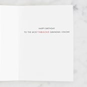 "Fabulous Grandma Birthday" - Single Greeting Cards in Sunflower by Meredith Ann - Interior