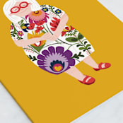 "Fabulous Grandma Birthday" - Single Greeting Cards in Sunflower by Meredith Ann - Close-Up