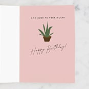 "Plant puns" - Single Greeting Cards in Blush by Creo Study - Interior