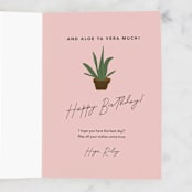 "Plant puns" - Single Greeting Cards in Blush by Creo Study - Customizable Interior Example