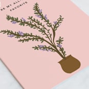 "Plant puns" - Single Greeting Cards in Blush by Creo Study - Close-Up