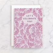"All That You Are" - Single Greeting Cards in Plum by Christine Llewellyn - Front