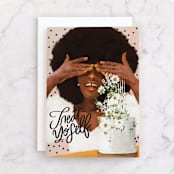 "Treat Yo'self" - Single Greeting Cards in Caramel by Marabou Design - Front