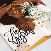 "Treat Yo'self" - Single Greeting Cards in Caramel by Marabou Design - Close-Up