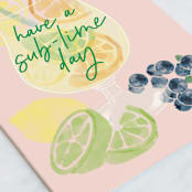 "Sublime" - Single Greeting Cards in Blush by Tamara Hilje - Close-Up