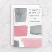 "Blessing on your Birthday" - Single Greeting Cards in Salmon by Akweley Creative - Front