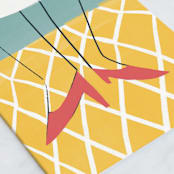 "Dancing Shoes" - Single Greeting Cards in Mimosa by Gina Ortiz - Close-Up