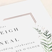 "Framed in Ferns" - Wedding Invitations in Petal by Kristie Kern - Detail