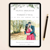 "Framed in Ferns" - Wedding Invitations in Petal by Kristie Kern - FREE Wedding Website