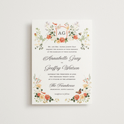 "Fleur" - Wedding Invitations in Verona Sunset by Sarah Knight - Front