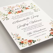 "Fleur" - Wedding Invitations in Verona Sunset by Sarah Knight - Detail